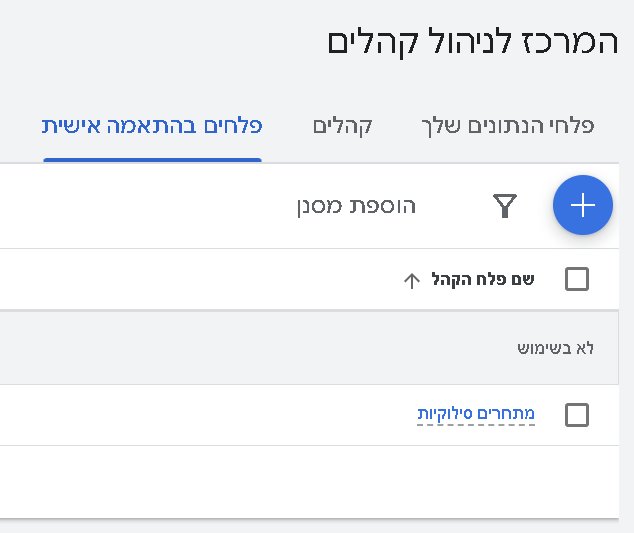 בחירת פלחים בהתאמה אישית